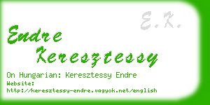 endre keresztessy business card